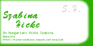 szabina hicke business card